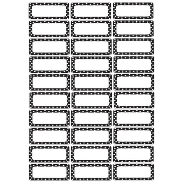 Die-Cut Magnetic Foam Black & White Dots Labels/Nameplates, 30 Per Pack, 3 Packs