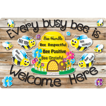 Computer Mouse Pad, 8" x 10", Every Busy Bee is Welcome Here, Pack of 6