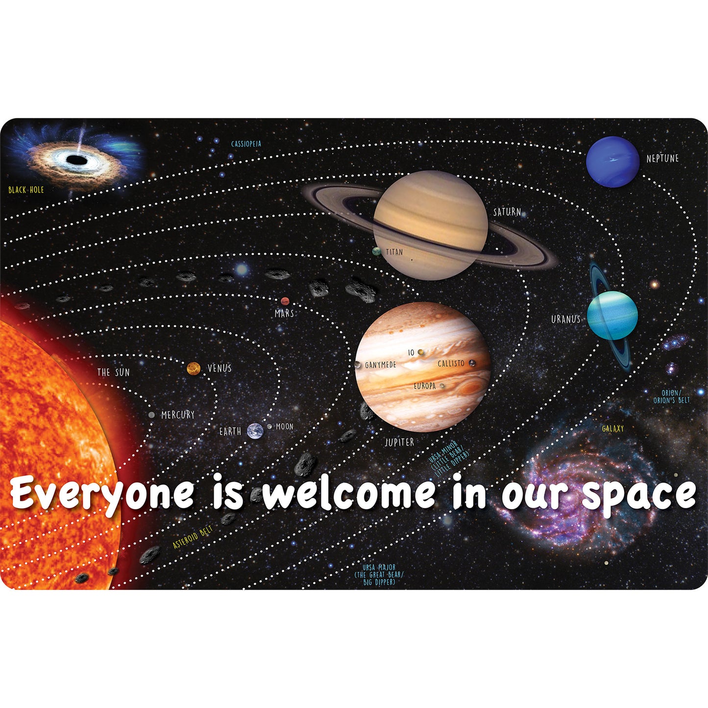 Computer Mouse Pad, 8" x 10", Everyone is Welcome in our Space, Pack of 6