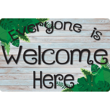 Computer Mouse Pad, 8" x 10", Everyone is Welcome Here, Beech Wood, Greenery, Pack of 6