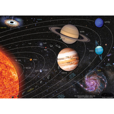 Smart Poly® PosterMat Pals™ Space Savers, 13" x 9-1/2", Solar System, Pack of 10