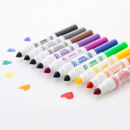 Washable Markers, Mini Broad Line, 10 Per Pack, 12 Packs