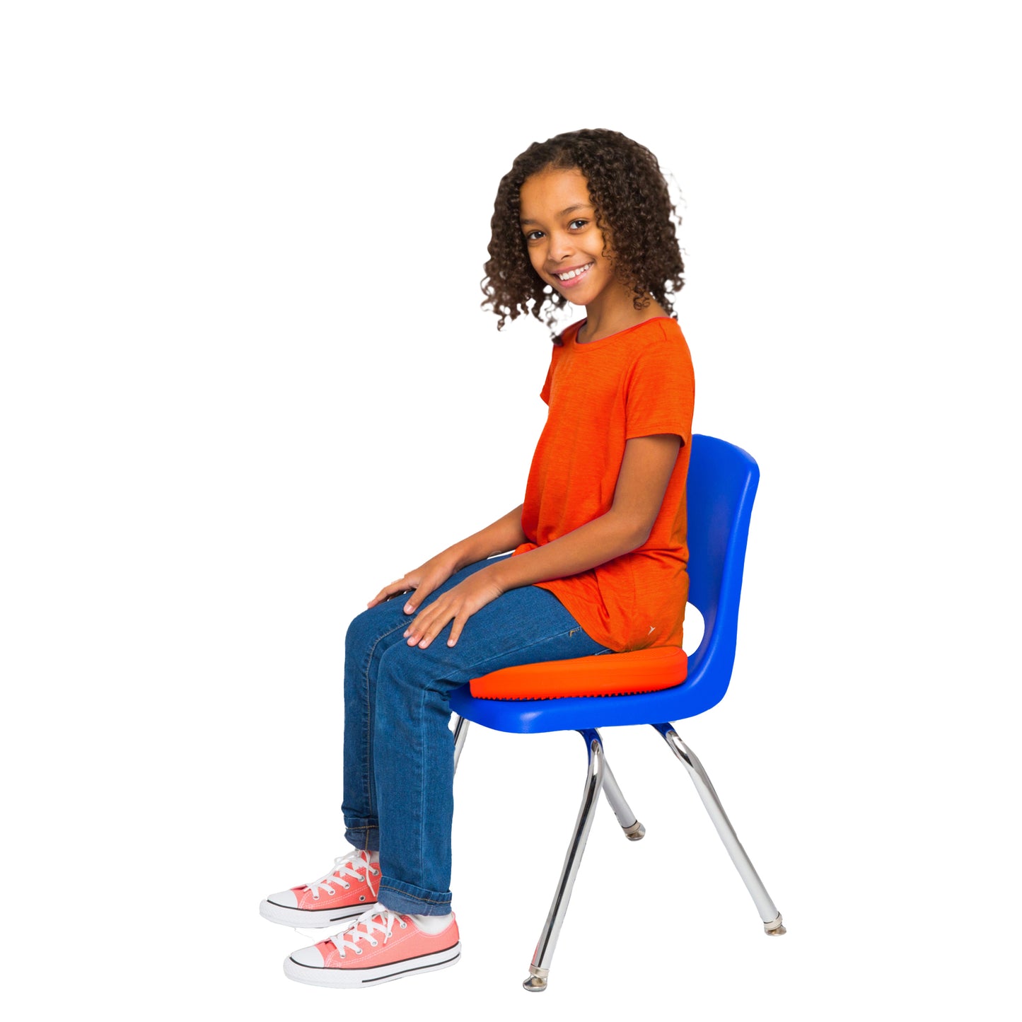 Wiggle Seat Sensory Cushion, Orange Basketball