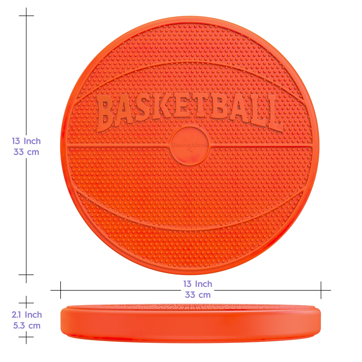 Wiggle Seat Sensory Cushion, Orange Basketball