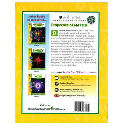 Properties of Matter Resource Book, Grades 5-8