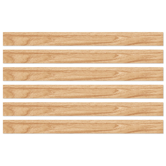 Grow Together Light Wood Grain Straight Borders, 36 Feet Per Pack, 6 Packs