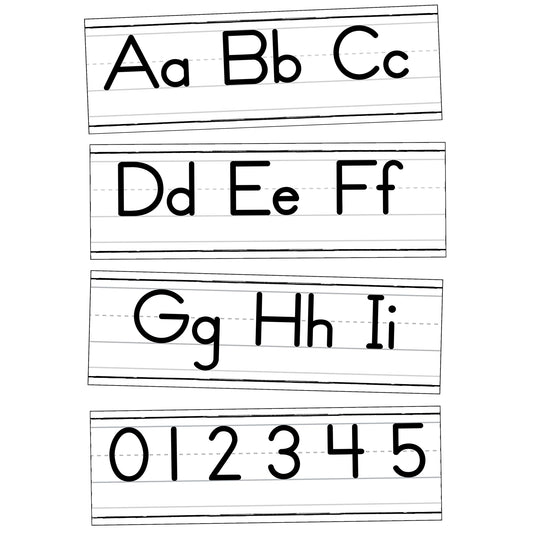 Farmhouse Alphabet Line: Manuscript Bulletin Board Set, 52 Pieces