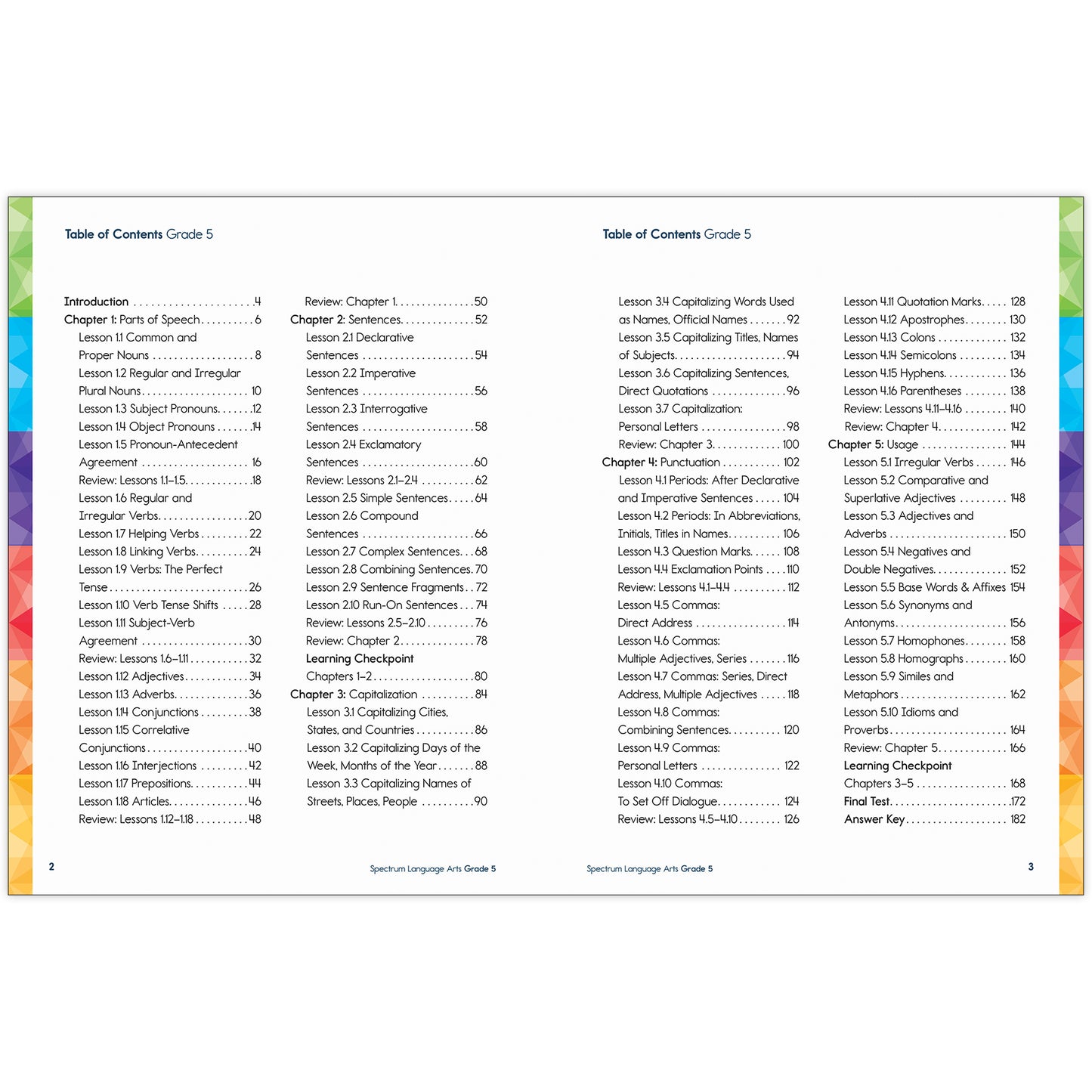 Spectrum Language Arts Workbook, Grade 5