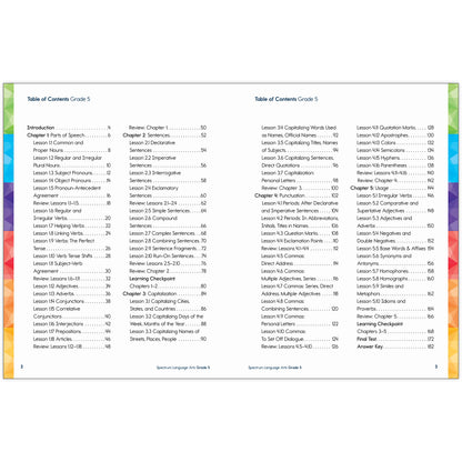 Spectrum Language Arts Workbook, Grade 5