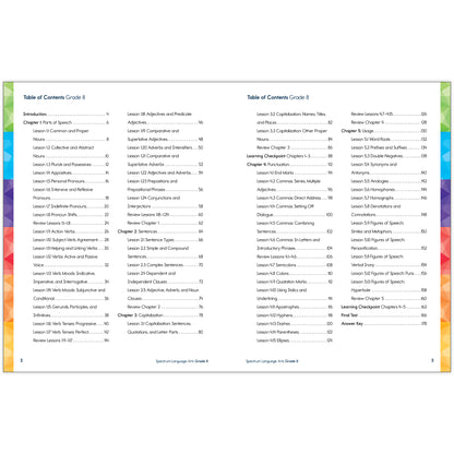 Spectrum Language Arts Workbook, Grade 8