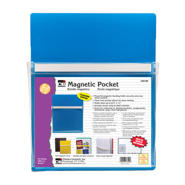 Magnetic Pocket, 9.5" x 11.75", Blue, Pack of 3