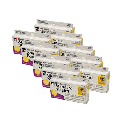 High Capacity Standard Staples, 5000 Per Pack, 10 Packs