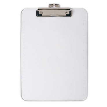 Letter Size Plastic Clipboard, Clear, Pack of 6