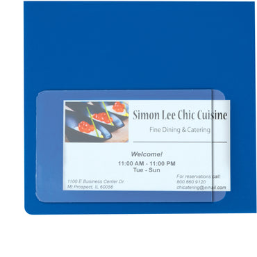 Self-Adhesive Business Card Holder, Side Load, 2" x 3-1/2", 10 Per Pack, 5 Packs