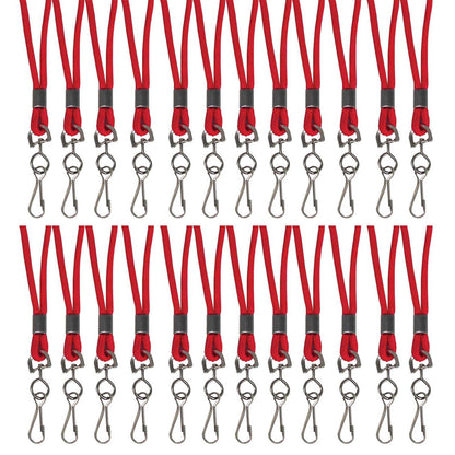 Standard Lanyard, Red, Swivel Hook, Pack of 24