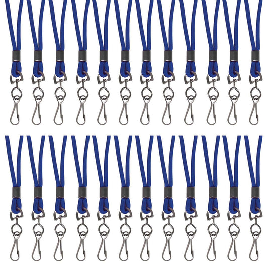 Standard Lanyard, Blue, Swivel Hook, Pack of 24