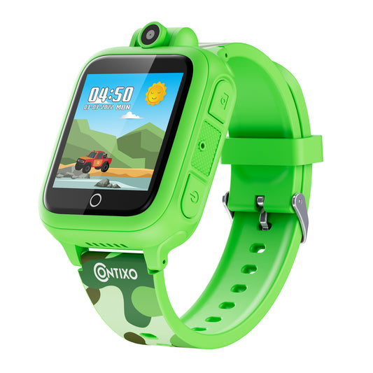 KW1 Smart Watch for Kids with Educational Games, HD Touch Screen, Camera, and MP3 Music Player, Green