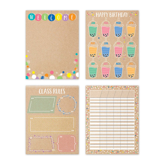 Krafty Pop Classroom Essentials 4-Chart Pack Chart