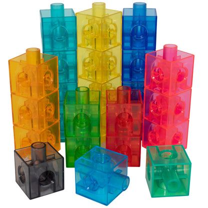 Translucent Linking Cubes - Set of 100 - 0.8 Inch