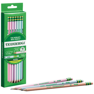 Wooden Pencil Pastel, Sharpened, 18 Per Pack, 3 Packs