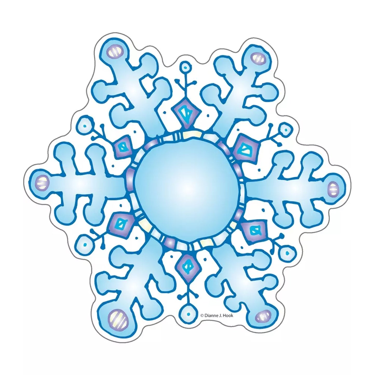 Snowflakes Cut-Outs by DJ Inkers, 36 Per Pack, 3 Packs