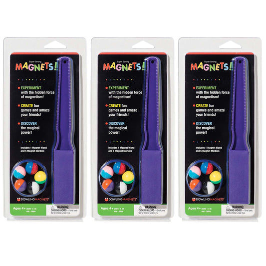 Magnet Wand & 5 Magnet Marbles, 3 Sets