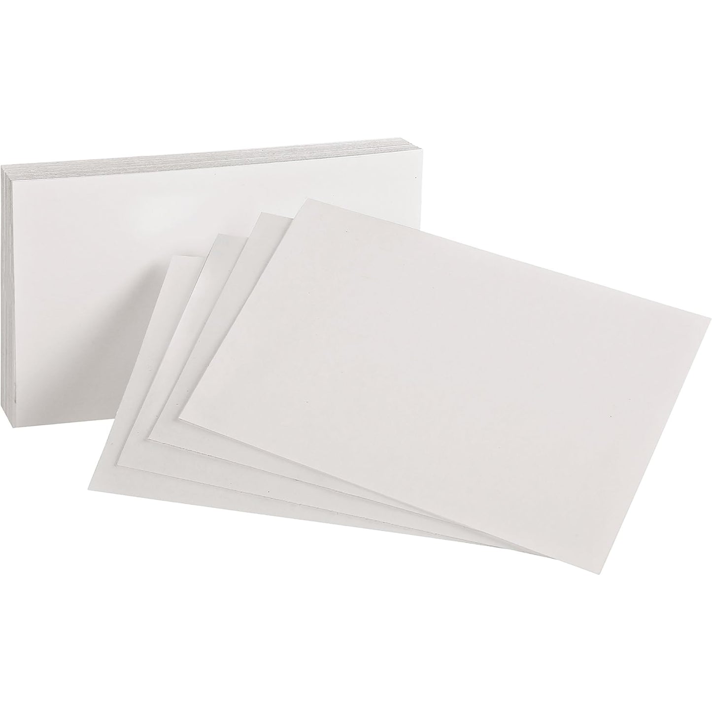 Blank Index Cards, 3" x 5", White, 100 Per Pack, 10 Packs