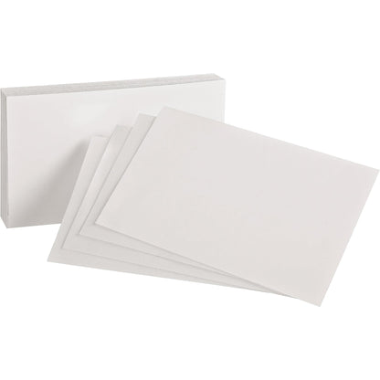 Ruled Index Cards, 5" x 8", White, 100 Per Pack, 10 Packs