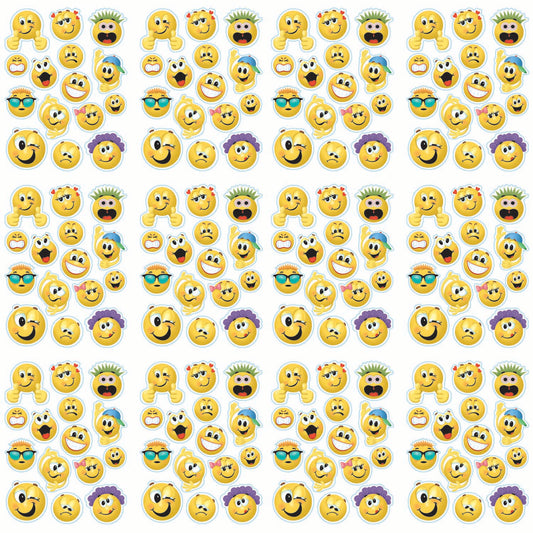 Emoticons Window Clings, 12 Sheets