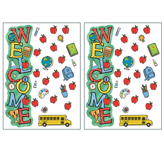 Back to School Welcome All-In-One Door Decor Kit, 40 Pieces Per Set, 2 Sets