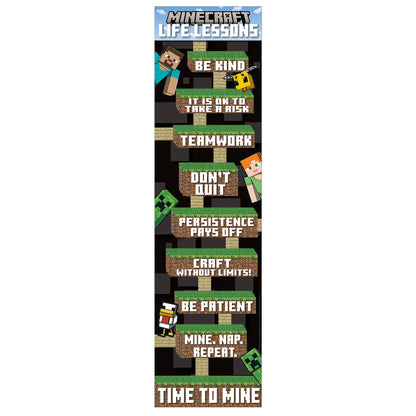 Minecraft Life Lessons Banner, 12" x 45", Pack of 6