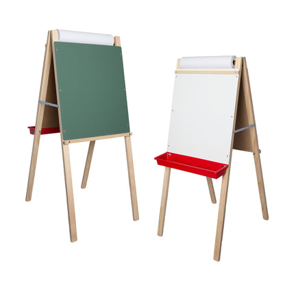 Child's Deluxe Double Easel, Green Chalkboard/Dry Erase Board, 44" T x 19" W