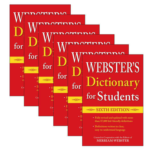 Webster's Dictionary for Students, Sixth Edition, Pack of 6