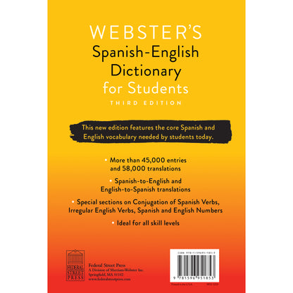 Webster's Spanish-English Dictionary for Students, Third Edition, Pack of 3