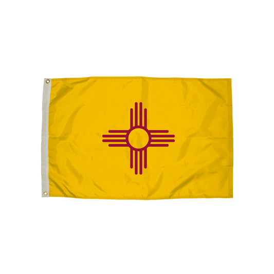 Durawavez Nylon Outdoor Flag with Heading & Grommets, New Mexico, 3ft x 5ft