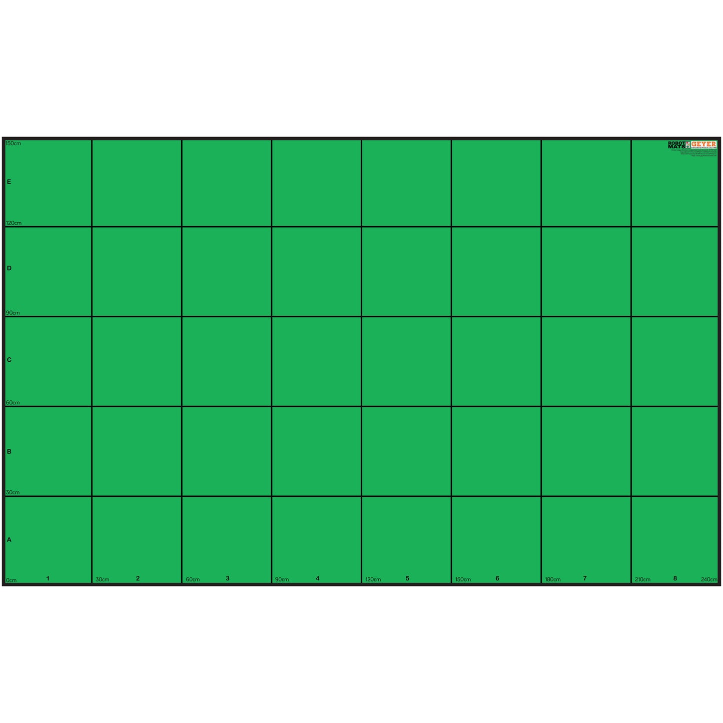 Wonder League Robotics Competition Green Screen Mat, 150cm x 240cm with 30cm Grid