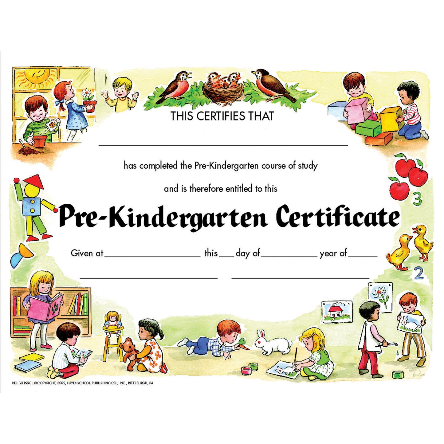 Pre-Kindergarten Certificate, 30 Per Pack, 6 Packs