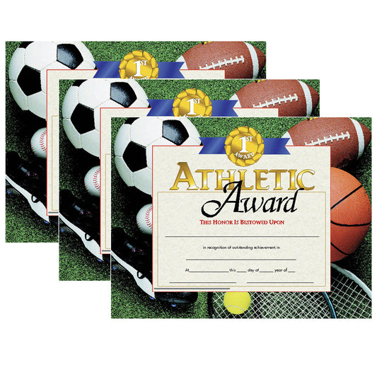 Athletic Award Certificates, 30 Per Pack, 3 Packs