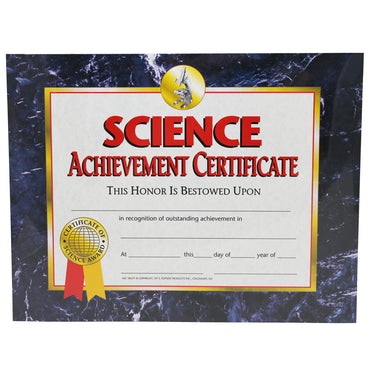 Science Achievement Certificate, 30 Per Pack, 3 Packs