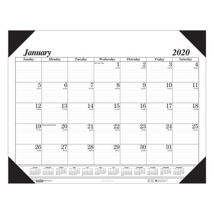 Academic Economy Desk Pad, 12 Months, January-December, Pack of 3