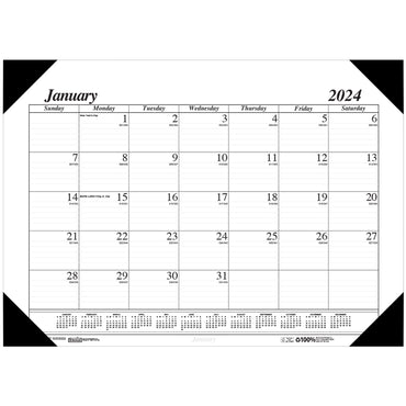 Academic Economy Desk Pad, 12 Months, January-December, Pack of 3