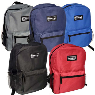 Back Pack, 16" with 2 Side Mesh Pockets, Assorted Colors, Pack of 2