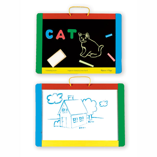 Magnetic Chalkboard and Dry-Erase Board Set