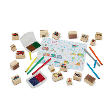 Deluxe Wooden Stamp Set - Vehicles