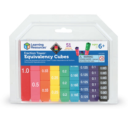 Fraction Tower® Equivalency Cube Set, Set of 51