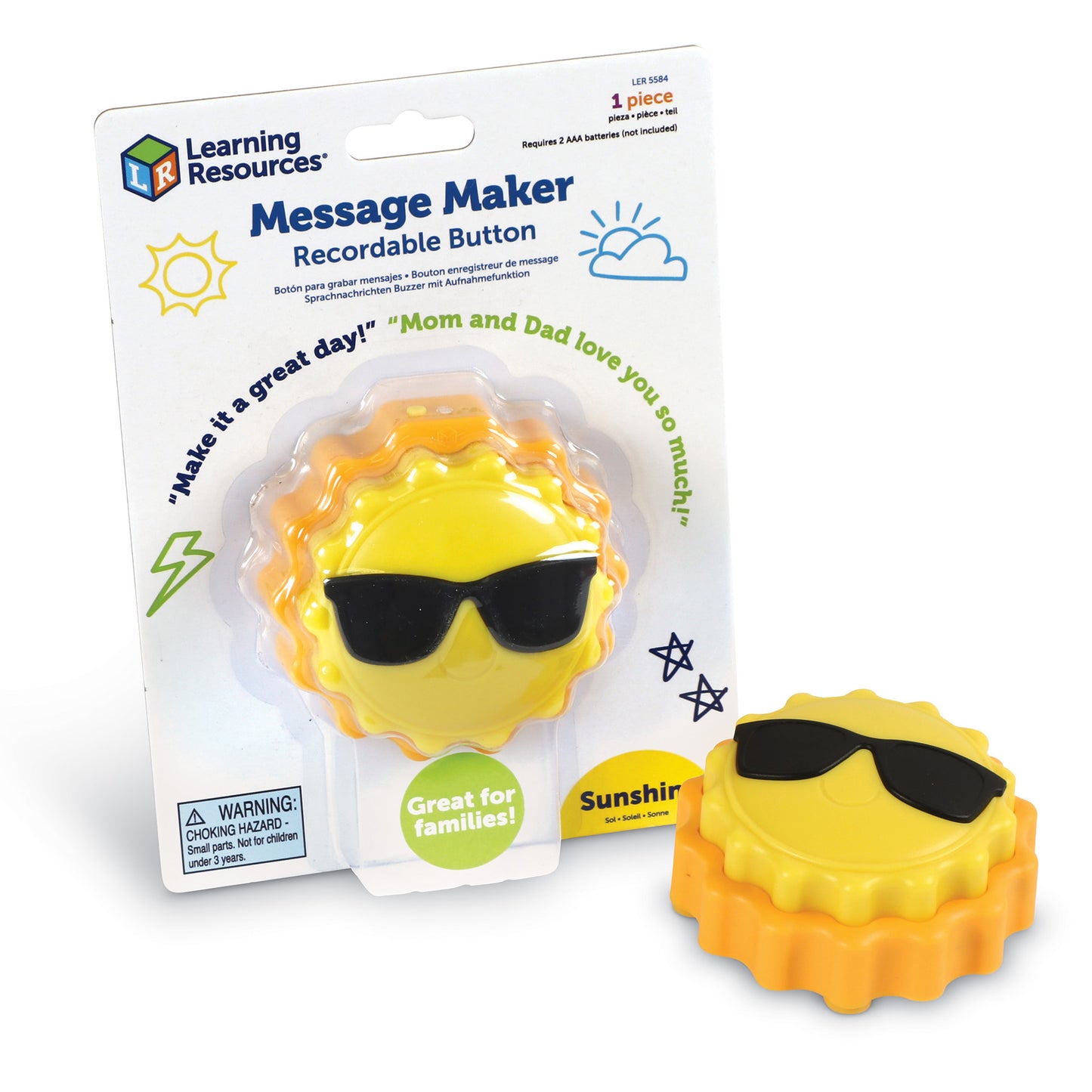 Message Recorder - Sun, Pack of 3