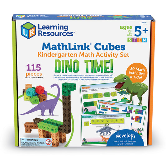 Mathlink® Cubes Kindergarten Math Activity Set: Dino Time!