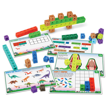 Mathlink® Cubes Kindergarten Math Activity Set: Dino Time!