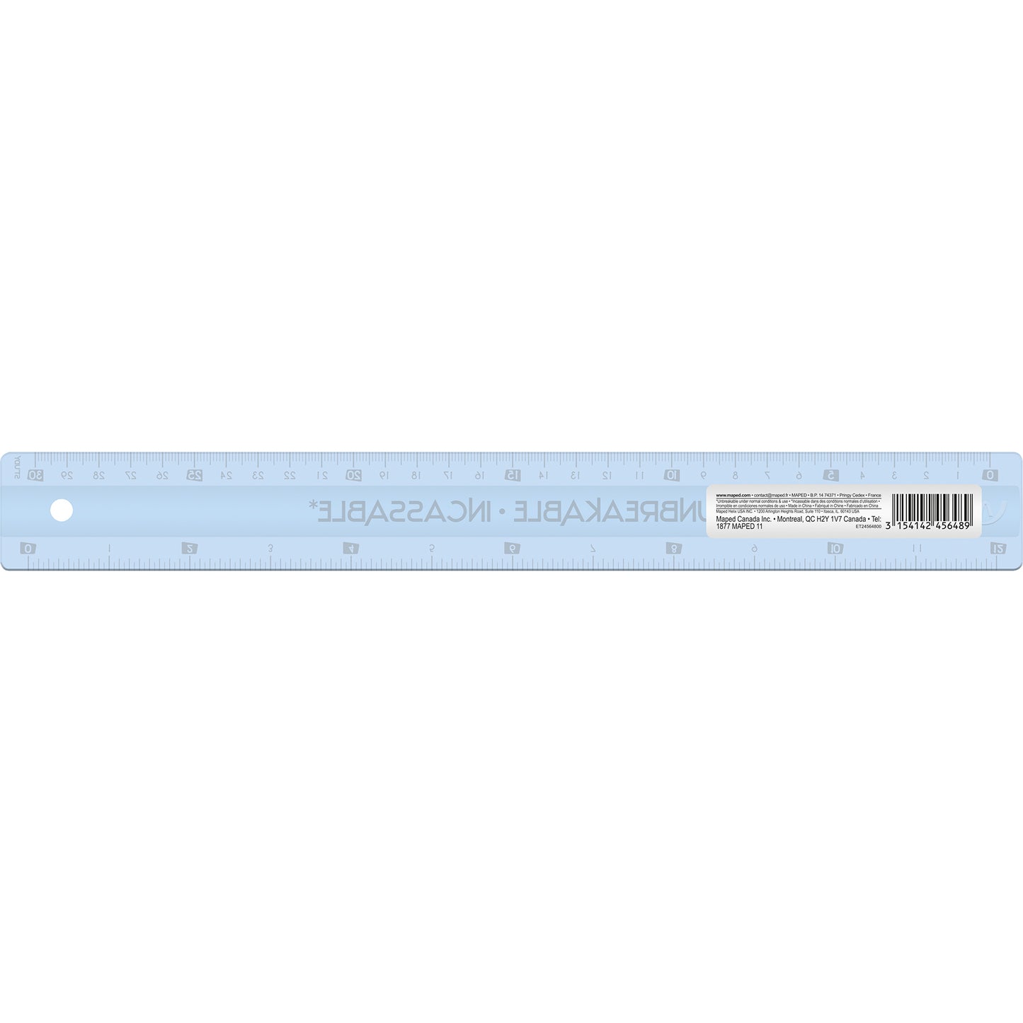 Unbreakable Ruler 12" / 30cm, Pack of 20