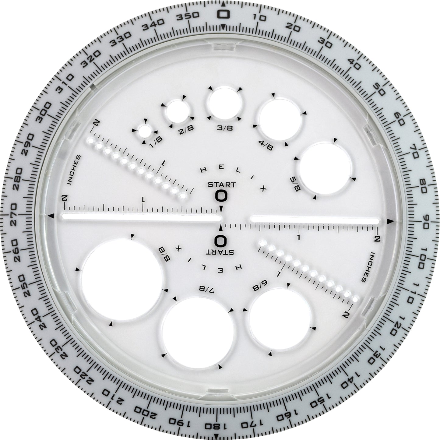 Angle & Circle Maker with Integrated Circle Templates, 360 Degree, 6 Inch/15cm, Assorted Colors, Pack of 5